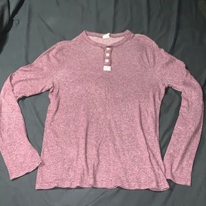 Men's burgundy Hollister crew neck shirt